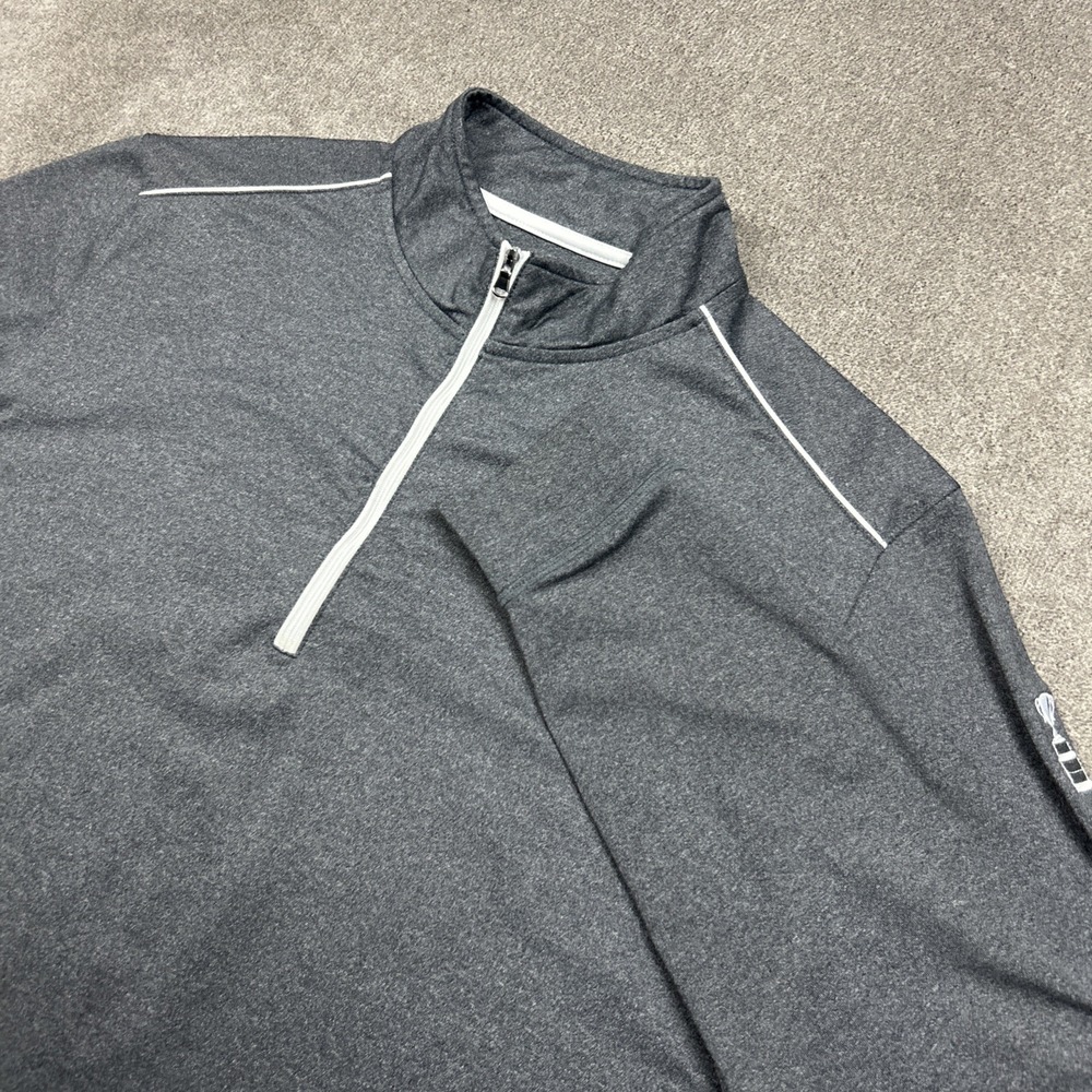Johnnie O Mens Performance Flex 1/4 Zip Pullover Long Sleeve Shirt Size L Golf